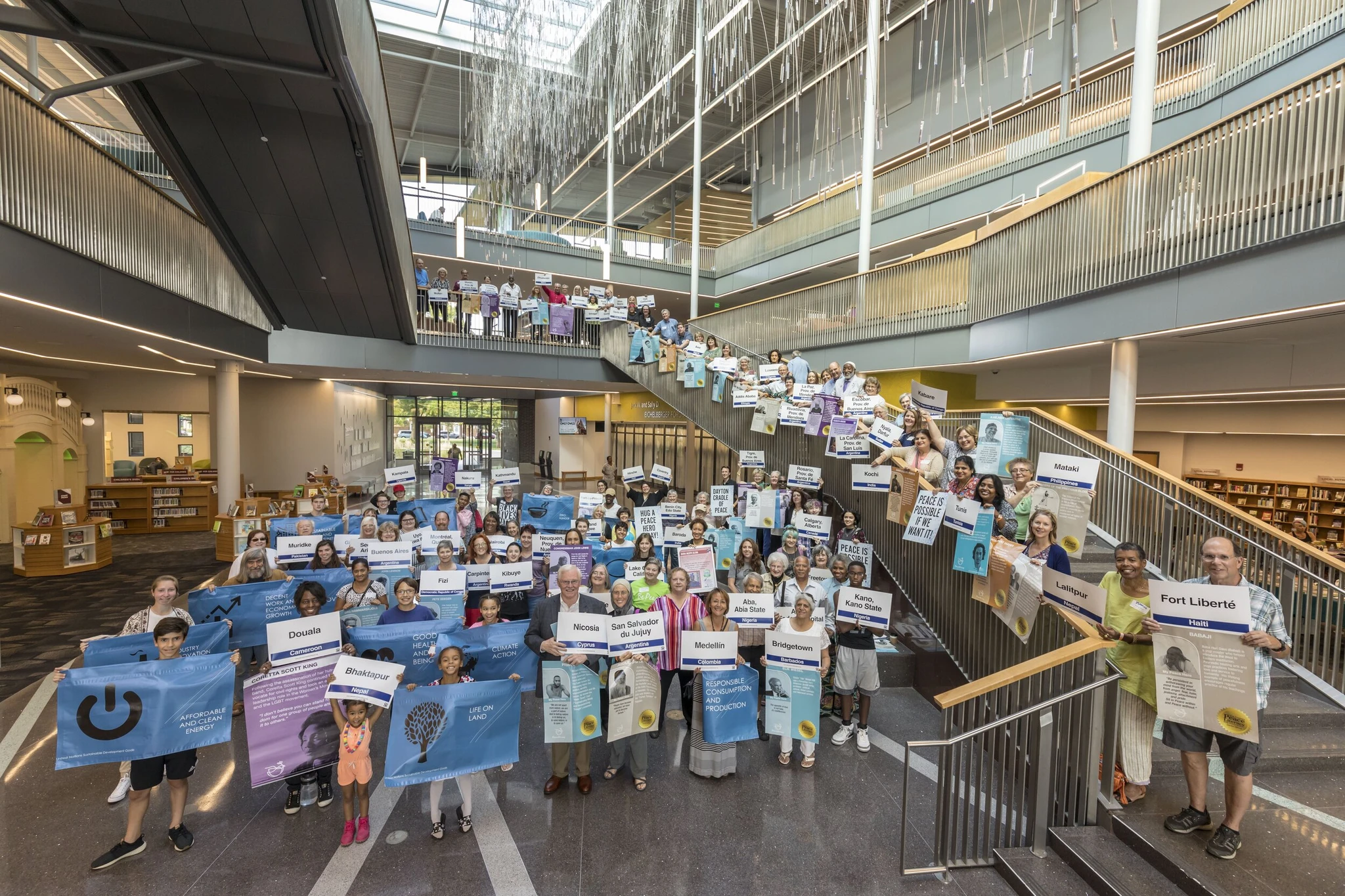 2018 Peacebuilder (PbX) event held at Dayton Metro Library attracted 300 participants. A collaboration with City of Dayton, Wright State Theater Dept. and International Cities of Peace.